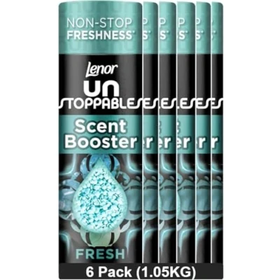 Image of Lenor Unstoppables In Wash Scent Boosters, Fresh Sensations, Non Stop Freshness Up To 12 Weeks Storage (245g x 6)