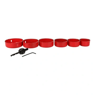 Image of 8pc Down Light Installers Kit Hole Cutter Saw Drill Arbor 50 86mm Circle Saws