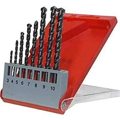 Image of kwb Stone Drill Bit Set, 8 Piece, Set for Rotary and Hammer Drills, Spiral
