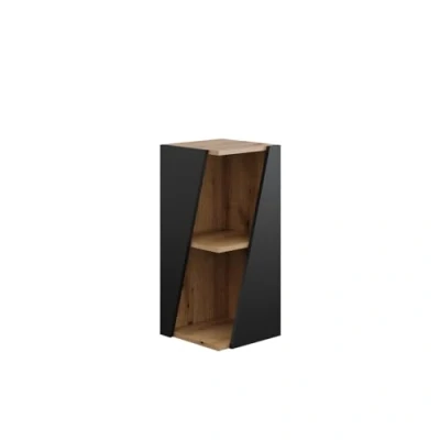 Image of Vicco Midi cabinet Benno, Anthracite/Oak, 31.6 x 70.5 cm with open shelves