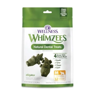 Image of Whimzees 24 Count Medium Alligator Chews, Gluten Free Natural Dog Treats2