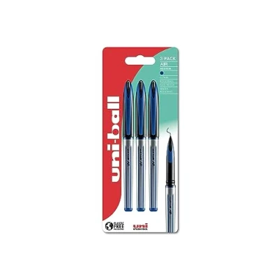 Image of Uni ball UB 188 L Rollerball Pens. Premium 0.7mm Medium Nib for Super Smooth Handwriting. Writes Like a Fountain Pen. Fade and Water Resistant Liquid Ink. Pack of 3 Blue Ballpoint Pens