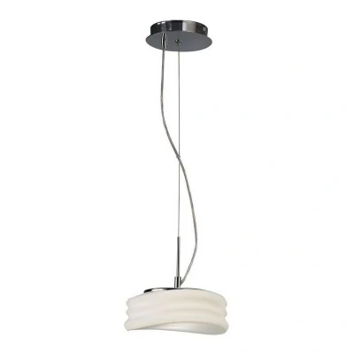 Image of Mediterraneo Ceiling Pendant 2 Light GU10 Small, Polished Chrome, Frosted White Glass