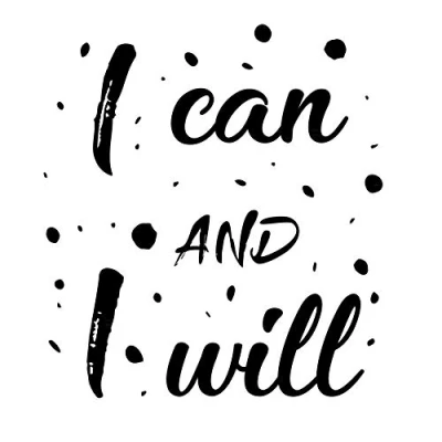 Image of I can Will Motivational Wall Sticker Home Gym Art Decor Inspirational Quote Decal Poster Workout Living Room Positive Decoration Mural Stencils Removable Wording Lettering