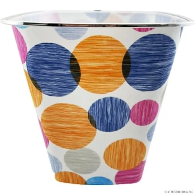 Image of MantraRaj Plastic Waste Paper Basket Bin Wastebasket Trash Can Lightweight Recycling Rubbish for Home Office Kitchen Bedroom, Garbage Container Dustbin (Blue And Orange)
