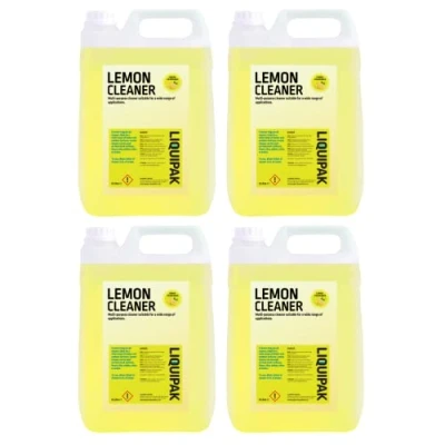 Image of Liquipak Lemon Cleaner Strong Cleaner, Concentrated, Multi Surface 5 20L (4x5 Litres)
