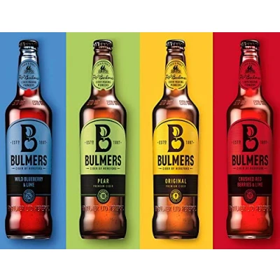 Image of Vintage Advertising Wall Tin Plaque 20x15cm Pub Shed Bar Man Cave Home Bedroom Office Kitchen Gift Metal Sign Bulmers Irish Cider Apple Drink Alcohol