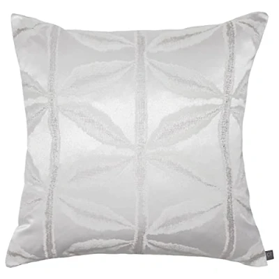 Image of Prestigious Textiles Palm Jacquard Feather Filled Cushion Light Grey Polycotton One Size
