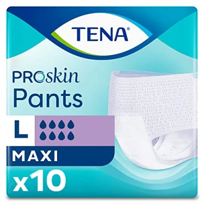 Image of TENA Pants Maxi Size Large High Absorbancy 8 Drops Incontinence 1 Pack of 10