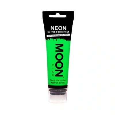 Image of Moon Glow Supersize 75ml Neon UV Face &amp; Body Paint Intense Green with sponge applicator