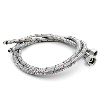 Image of Xcel Home 2 x M10 x1/2 Flexible Tap Connectors (900mm) 10 Lengths Pair of BSP Kitchen/Basin Monobloc Mixer Flexi Pipe Tails Braided Stainless Steel