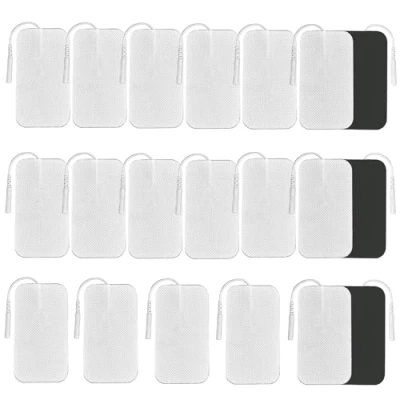 Image of 20pcs Large Electrode Pads for TENS, TENS Machine 2mm PIN Connector, Durable Unit Replacement Pads, Self Adhesive Electrodes Effective Pain Relief Management (A)