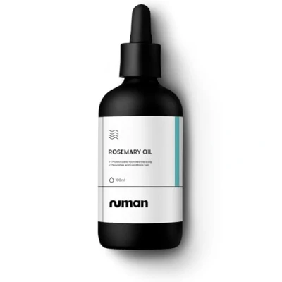 Image of NUMAN Rosemary Hair Oil 100% Natural Care Serum for Dry Damaged Contains Argan Oil, Sweet Almond Flaxseed Castor Seed Avocado &amp; Leaf