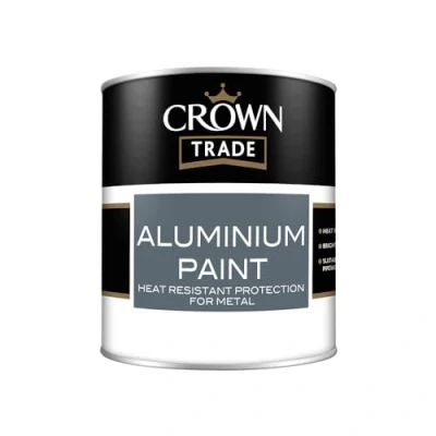 Image of Crown Trade Aluminium Paint, Heat Resistant for Metal