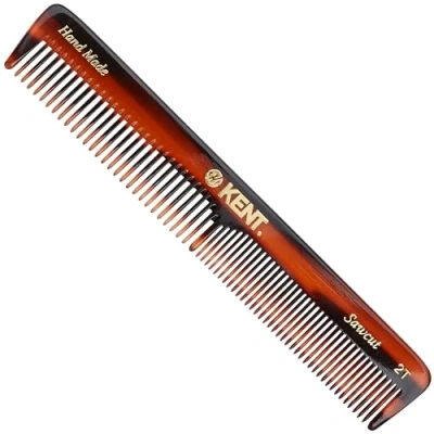 Image of Kent Brushes Handmade Comb A 2T Medium Size Coarse and Fine