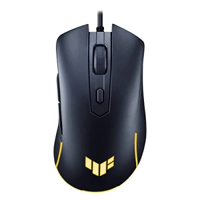 Image of ASUS TUF Gaming M4 wireless Mouse, dual modes Bluetooth/RF 2.4 GHz, 12,000 DPI Optical Sensor, 6 Programmable Buttons, PBT top cover with Antibacterial Guard, Black