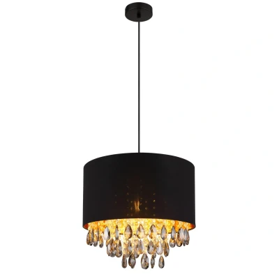 Image of Coletta Pendant Ceiling Light Matt Black 1x E27