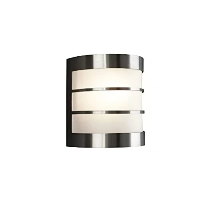 Image of Philips myGarden LED Calgary Wall Light, 60 W, Stainless Steel, Bulb Not Included, Anthracite