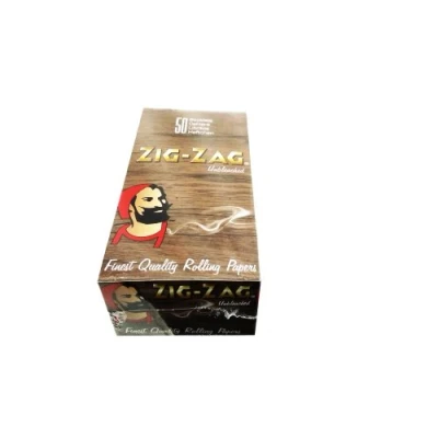 Image of Zig Zag Brown unbleached Regular Size 50 Booklets by