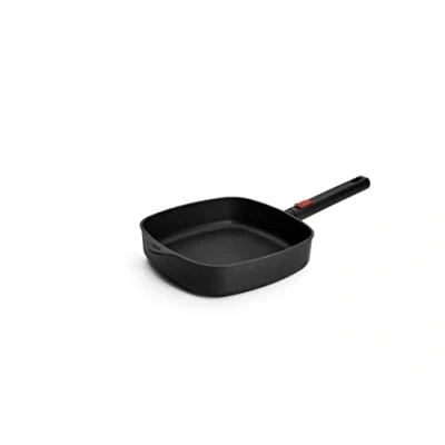Image of Woll Eco Logic QXR Square Pan Inductive 24 x cm 6 High with Removable Handle Suitable for All Hobs PFAS Free Cast Aluminium Oven Proof Black