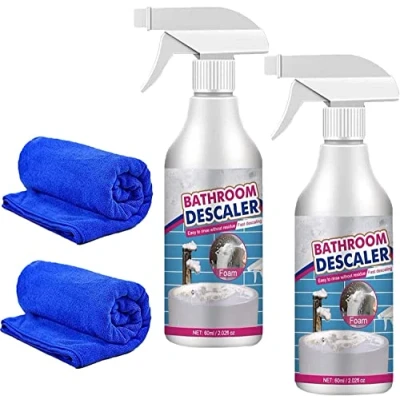 Image of Bathroom Descaler Spray, Jue Fish Descaler, Joe Stubborn Stains Cleaner Limescale Shower, for Toilet, Bath, Shower (2 Bottle)