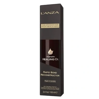 Image of L&#039;ANZA Rapid Bond Reconstructor Keratin Healing Oil Hair Care Repair Treatment, Phyto IV Complex Treatment for Damaged &amp; Dry Hair, Vegan Split End Serum (100ml)