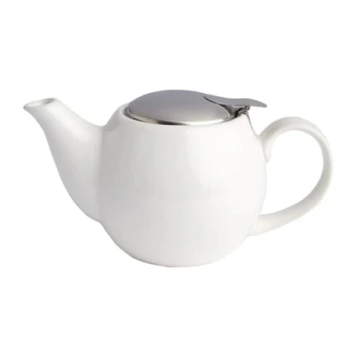 Image of Olympia Cafe Teapot White 510Ml 18Oz Restaurant Catering Tea Innovative 1pc