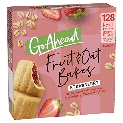 Image of Go Ahead Fruit &amp; Oat Bakes, Strawberry, Pack of 6