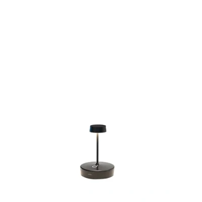 Image of Zafferano, Swap Mini Lamp, Rechargeable Cordless Table Lamp with Touch Controls, Suitable for Interior and Outdoor, Step Dimmer, 2200 3000 K, Height 14.8 cm, Colour Black