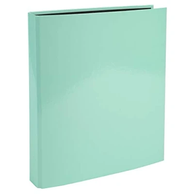 Image of Exacompta ref. 51563E Box of 10 25 mm 4 D Ring Binders, Spine 40 mm, Aquarel Black Inner, Outer Dimensions 31.5 x 27 cm, A4 File Format Pastel Green