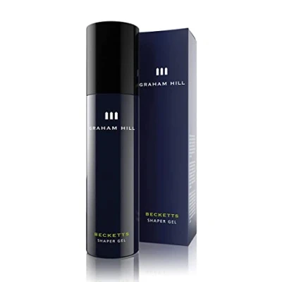 Image of GRAHAM HILL Becketts Shaper Mens Hair Gel (100ml) Strong Hold, High Gloss Finish for Long Wet Look Men Vegan, Styling Gel, Firm and Stable Hold