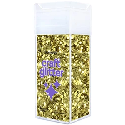 Image of Glitter for Craft Shaker Sand Gold Resin Tumblers Cards Christmas Jewellery Candle Super Chunky Nail Face Cosmetic 110g / 3.9oz
