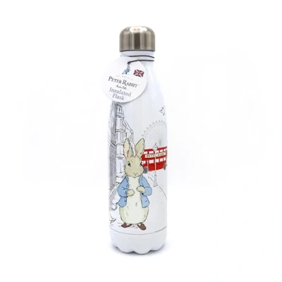 Image of Robert Frederick Peter Rabbit Water Bottle Out &amp; About Design, White