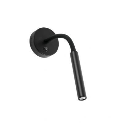 Image of Kale LED Indoor Wall Light Reading Lamp Black