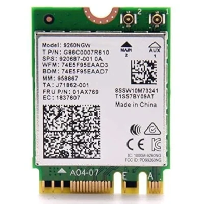 Image of Intel M.2 AC 9260 WiFi Card with Bluetooth 5.1 Up to 1.73Gbps, MU MIMO, 5 Works Intel, AMD, Linux &amp; Windows 10/11 Non vPro Model 9260NGW Adapter (AC9260)