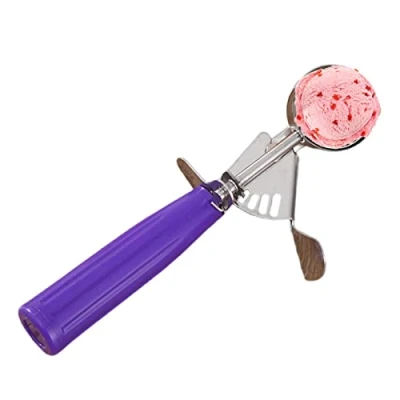 Image of Ice Cream Scoop, Scoops with Easy Trigger, Scooper Non Stick Anti Freeze Spoon Melon Baller Scoop Kitchen Food for Fruit, Mashed Potato