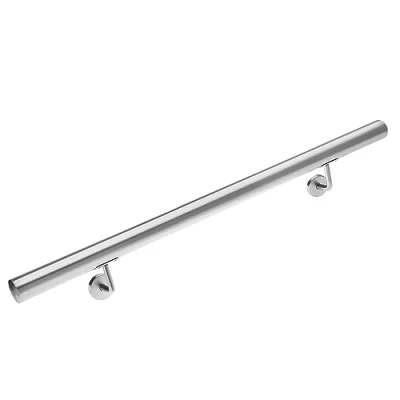 Image of MONZANA® 1x Stainless Steel Handrail Extension with Inline Connector, End Cap &amp; Wall Mount Indoor Outdoor Weather Resistant V2A 4.2cm x 100cm 1mm Thickness