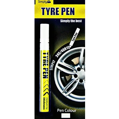 Image of 34x Simply Tyre Marker Pen White TV02