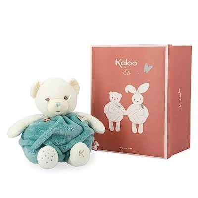 Image of Kaloo Plume Bubble of Love Green Bear 30 cm Cuddly Plush Large Soft Toy Teddy for Babies Develops Sense Touch Pretty Customisable Gift Box 0 Months +, K214001