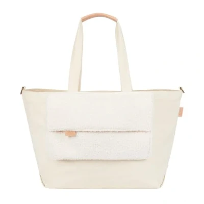 Image of Babymoov Tote Changing Bag, Timeless Style Baby 35L Nappy Multipurpose, Plenty of Storage, Mat, Stroller Clips &amp; Shoulder Strap Included, 2 in 1, 3L Detachable Pouch,Sherpa