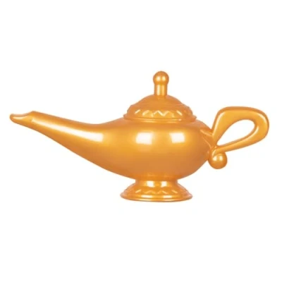 Image of Boland Genie Magic Lamp, 12cm x 23cm, Gold, Arabian Theme Fancy Dress, Nativity, Accessory (Gold)