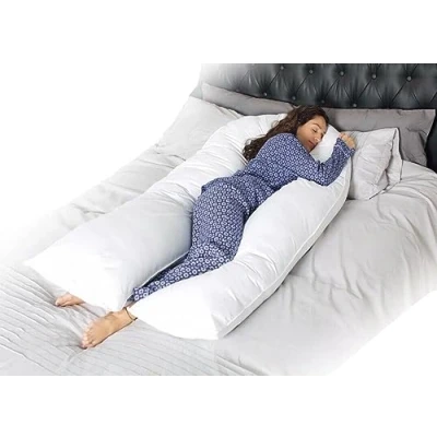 Image of R&amp;G U SHAPE FULL BODY BACK SUPPORT EXTRA FILL NURSING 9FT PREGNANCY MATERNITY PILLOW UK MANUFACTURED