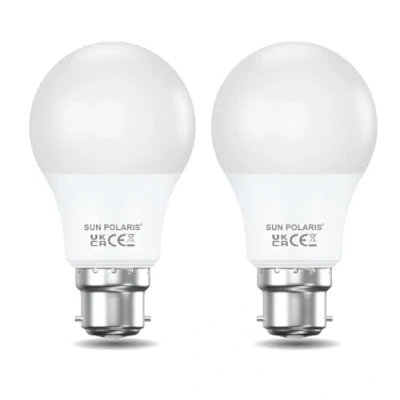 Image of SUN POLARIS Bayonet Led Light Bulb 4.9 Watt Cool White 4000k Natural Bright, 40W Equivalent B22 Lightbulb, 470 Lumens Ultra Efficient Lightbulbs, BC Non Dimmable GLS Energy Saving Bulbs Pack of 2