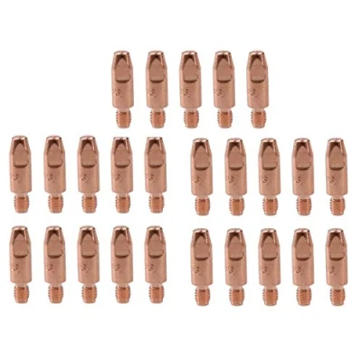 Image of 0.6mm Mig Welding Welder Round Contact Tips for MB25 MB36 Euro Torches 25pk