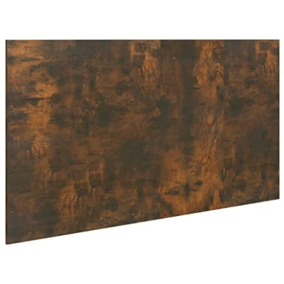 Image of vidaXL Bed Headboard Indoor Home Bedroom Furniture Accessory Decorative Wall Double Panel Header Smoked Oak Engineered Wood