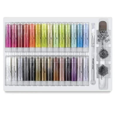 Image of Faber Castell Gelatos Dolce II Gift Set 28 Colors Multi Purpose Art Medium
