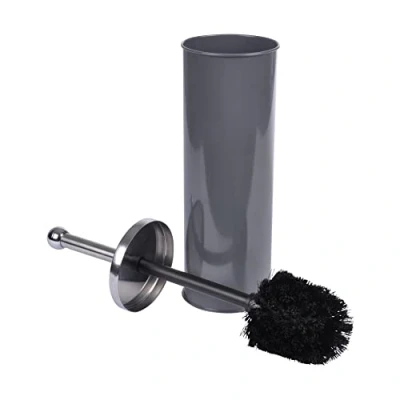 Image of Douceur d &#039;Intérieur Metal Toilet Brush 9.5 x 26.5 cm White 6ASB221GR anthracite