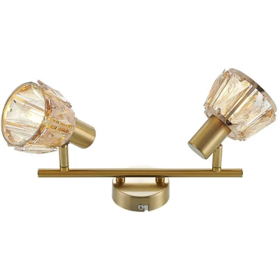 Image of Lindby Kosta ceiling light, two bulb, brass