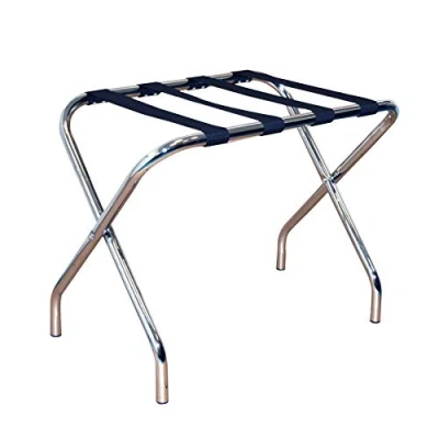 Image of Silver Folding Metal Luggage Rack By Harbour Housewares