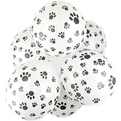 Image of Happium 20 PCS Paw Print Latex Balloons 12 Inch Party Animal for Jungle Birthday Wedding Decoration